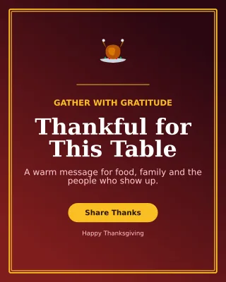 Luxe Thanksgiving Greeting Portrait Post — editable black seasonal template, instagram portrait
