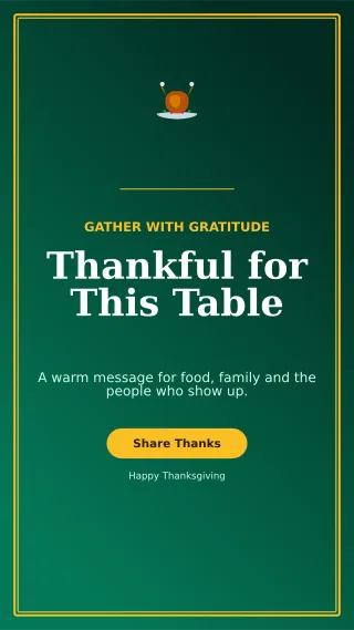 Luxe Thanksgiving Greeting Story — editable black seasonal template, story / reel