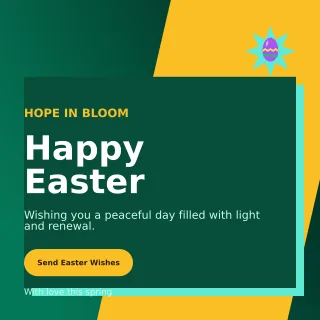 Neo Easter Greeting Square Post — editable black seasonal template, instagram post