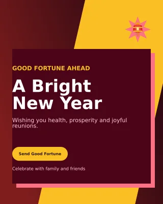 Neo Lunar New Year Portrait Post — editable black seasonal template, instagram portrait