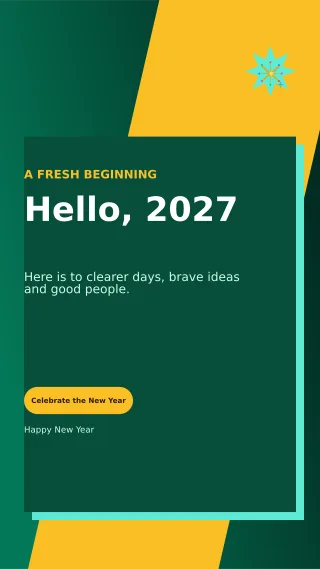 Neo New Year Greeting Story — editable black seasonal template, story / reel