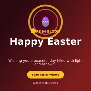 Orbit Easter Greeting Square Post — editable black seasonal template, instagram post