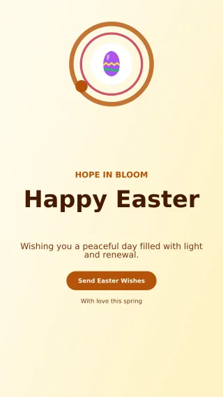 Orbit Easter Greeting Story — editable white seasonal template, story / reel