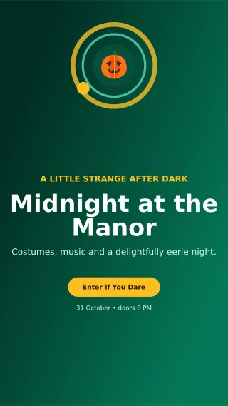 Orbit Halloween Event Story — editable black seasonal template, story / reel