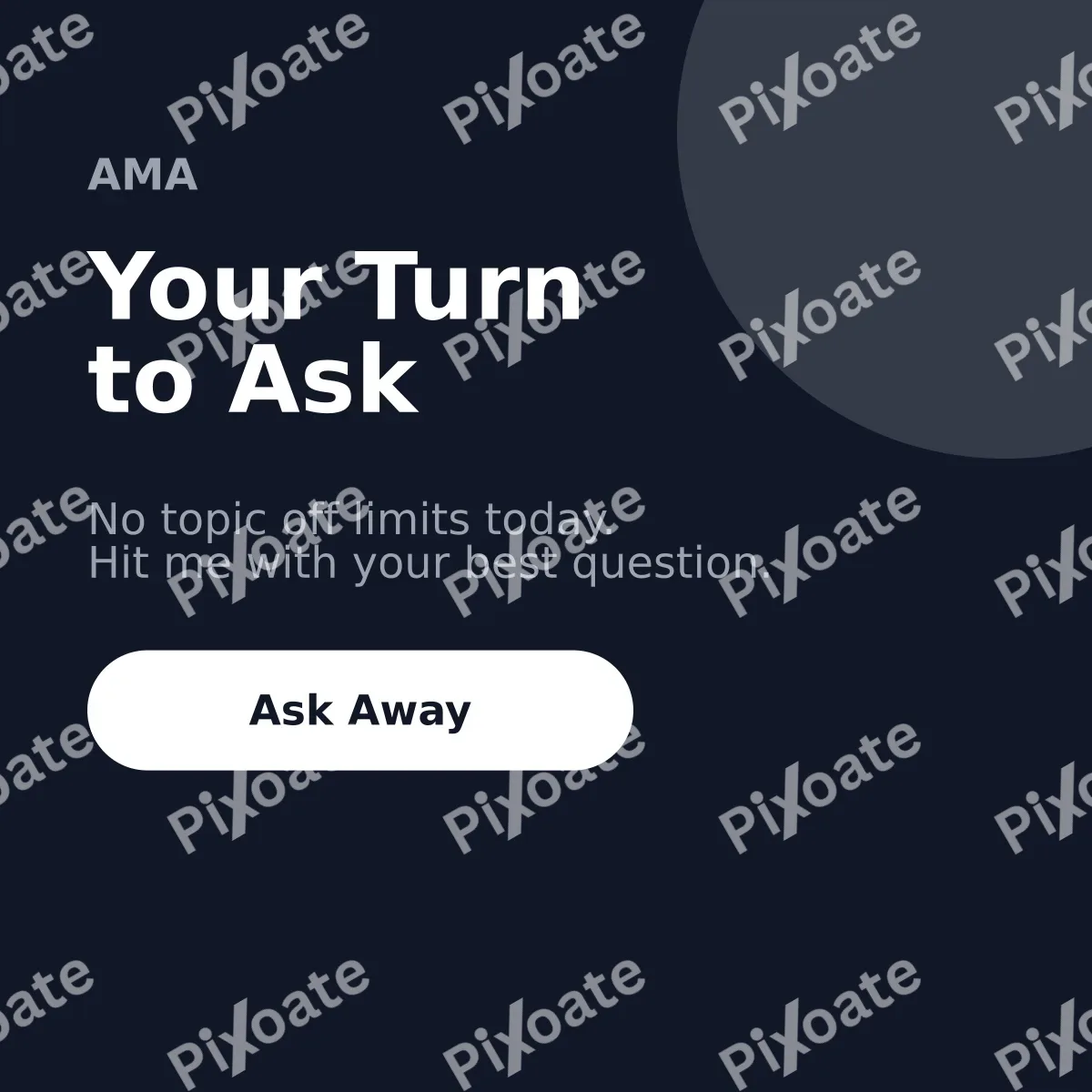 Ask Me Anything Ask Me Anything — editable blue social media template, instagram post