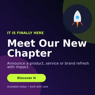 Aurora Launch Announcement Square Post — editable black social media template, instagram post