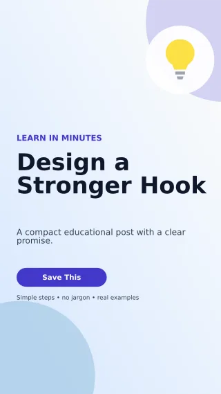 Aurora Mini Tutorial Story — editable white social media template, story / reel