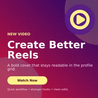 Aurora Reel Cover Square Post — editable purple social media template, instagram post