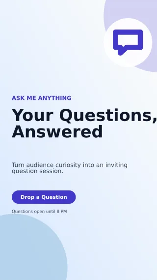 Aurora Story Q&A Story — editable white social media template, story / reel