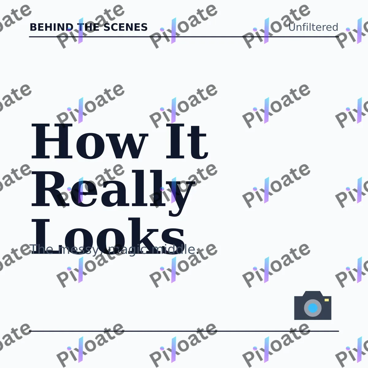Behind the Scenes — editable white social media template, instagram post