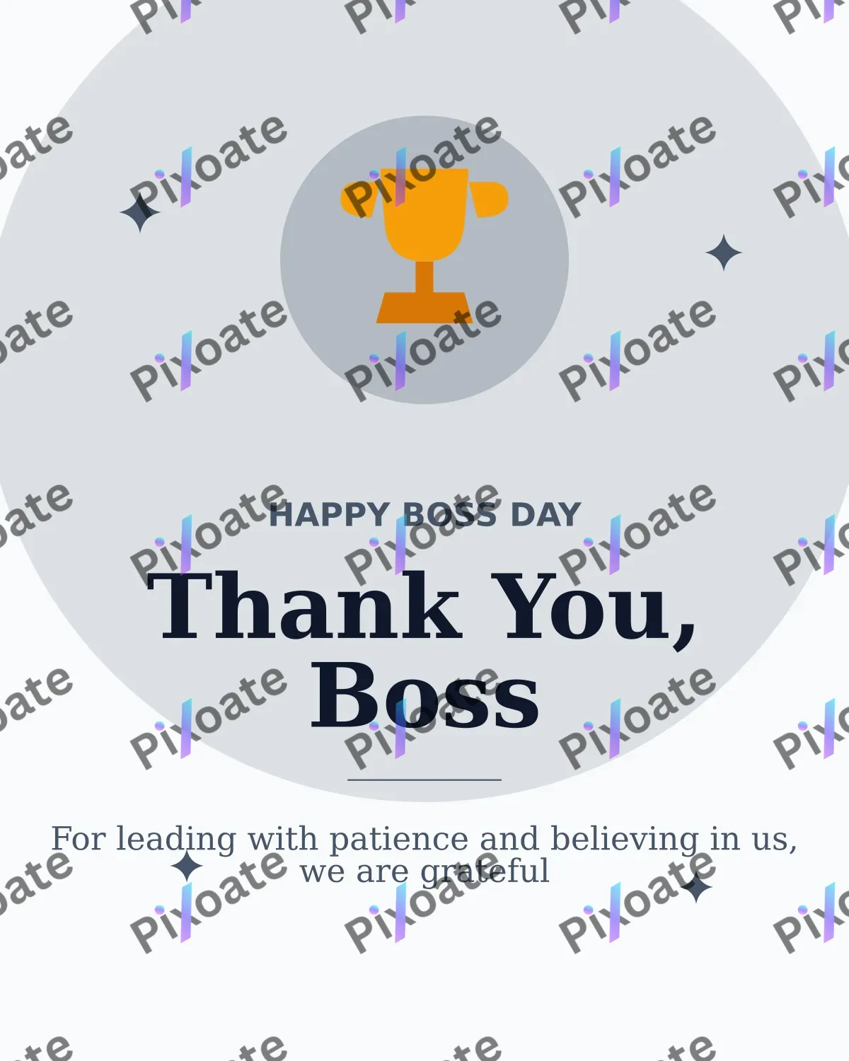 Boss Day Boss Day — editable white social media template, instagram portrait