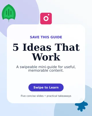 Botanical Carousel Tips Portrait Post — editable white social media template, instagram portrait