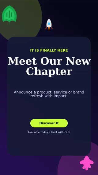 Botanical Launch Announcement Story — editable black social media template, story / reel