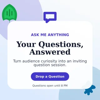 Botanical Story Q&A Square Post — editable white social media template, instagram post