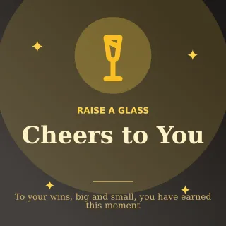 Cheers to You — editable black social media template, instagram post
