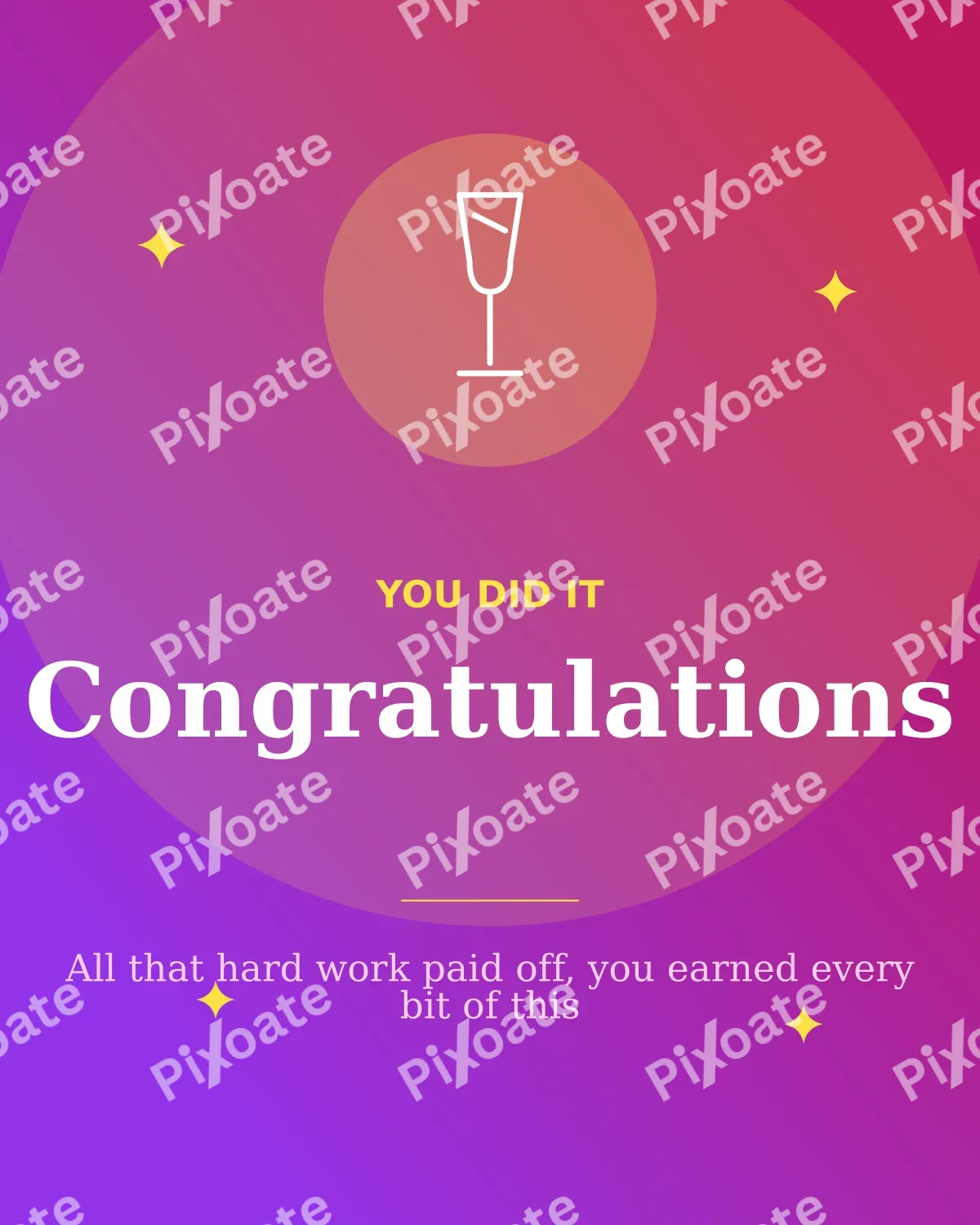 Congratulations Congratulations — editable pink social media template, instagram portrait