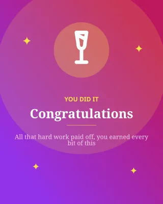 Congratulations — editable pink social media template, instagram portrait