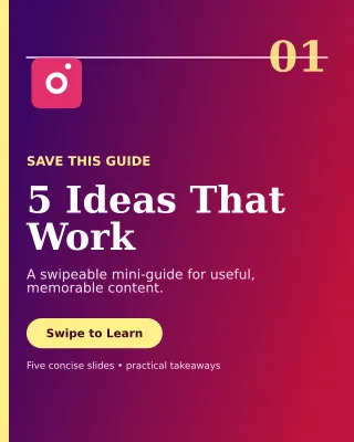 Editorial Carousel Tips Portrait Post — editable purple social media template, instagram portrait