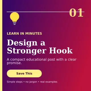 Editorial Mini Tutorial Square Post — editable purple social media template, instagram post