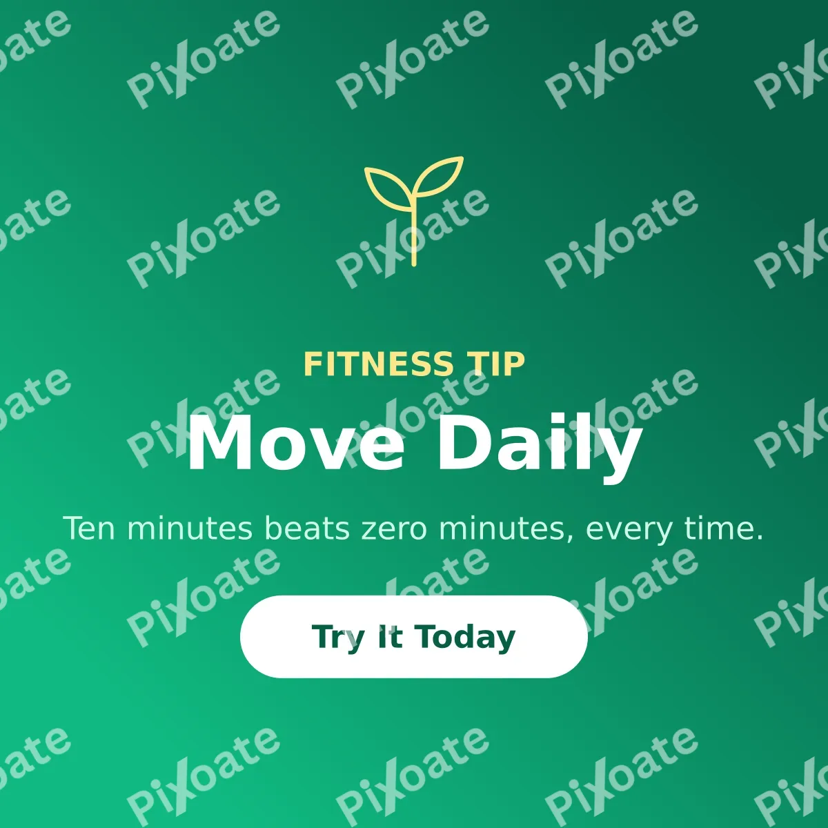 Fitness Tip Fitness Tip — editable green social media template, instagram post