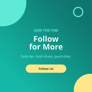 Follow Us — editable teal social media template, instagram post