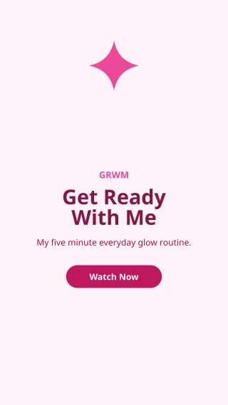 Get Ready With Me — editable white social media template, story / reel