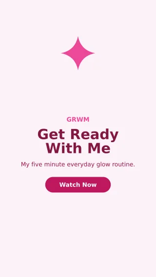 Get Ready With Me — editable white social media template, story / reel