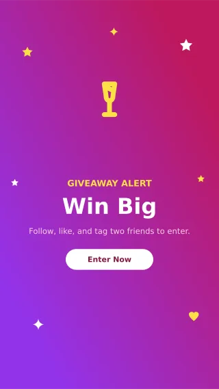 Giveaway Alert Giveaway Alert — editable pink social media template, story / reel