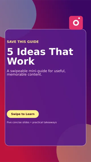 Glass Carousel Tips Story — editable purple social media template, story / reel