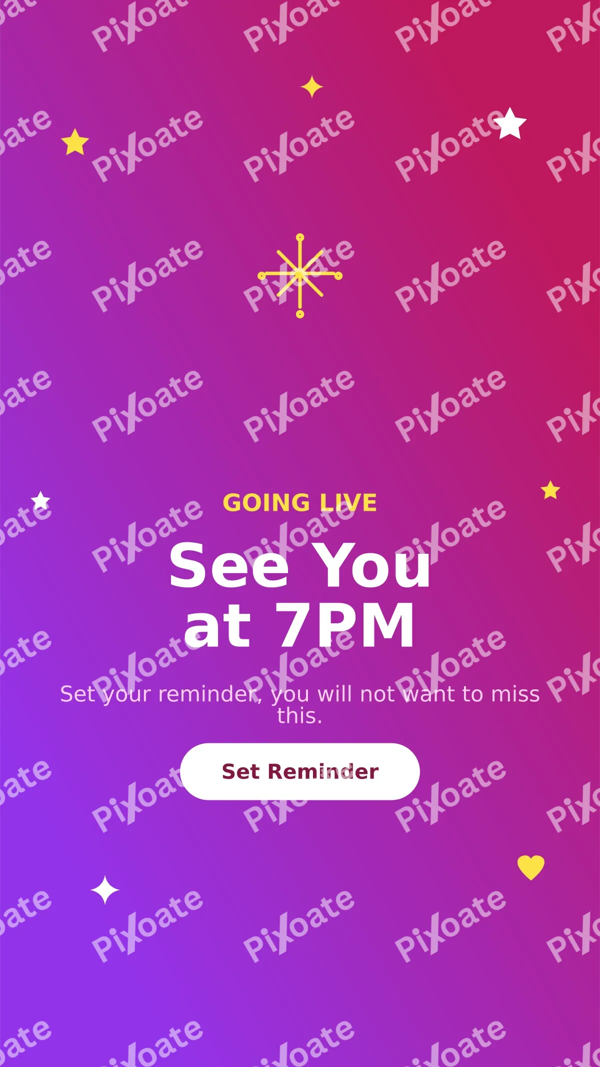 Going Live Going Live — editable pink social media template, story / reel