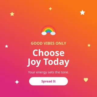 Good Vibes Only — editable pink social media template, instagram post