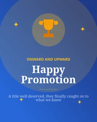 Happy Promotion — editable blue social media template, instagram portrait