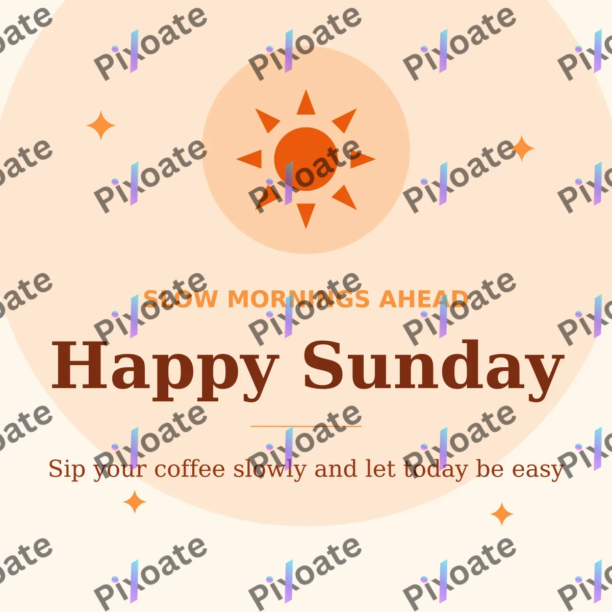 Happy Sunday Happy Sunday — editable white social media template, instagram post