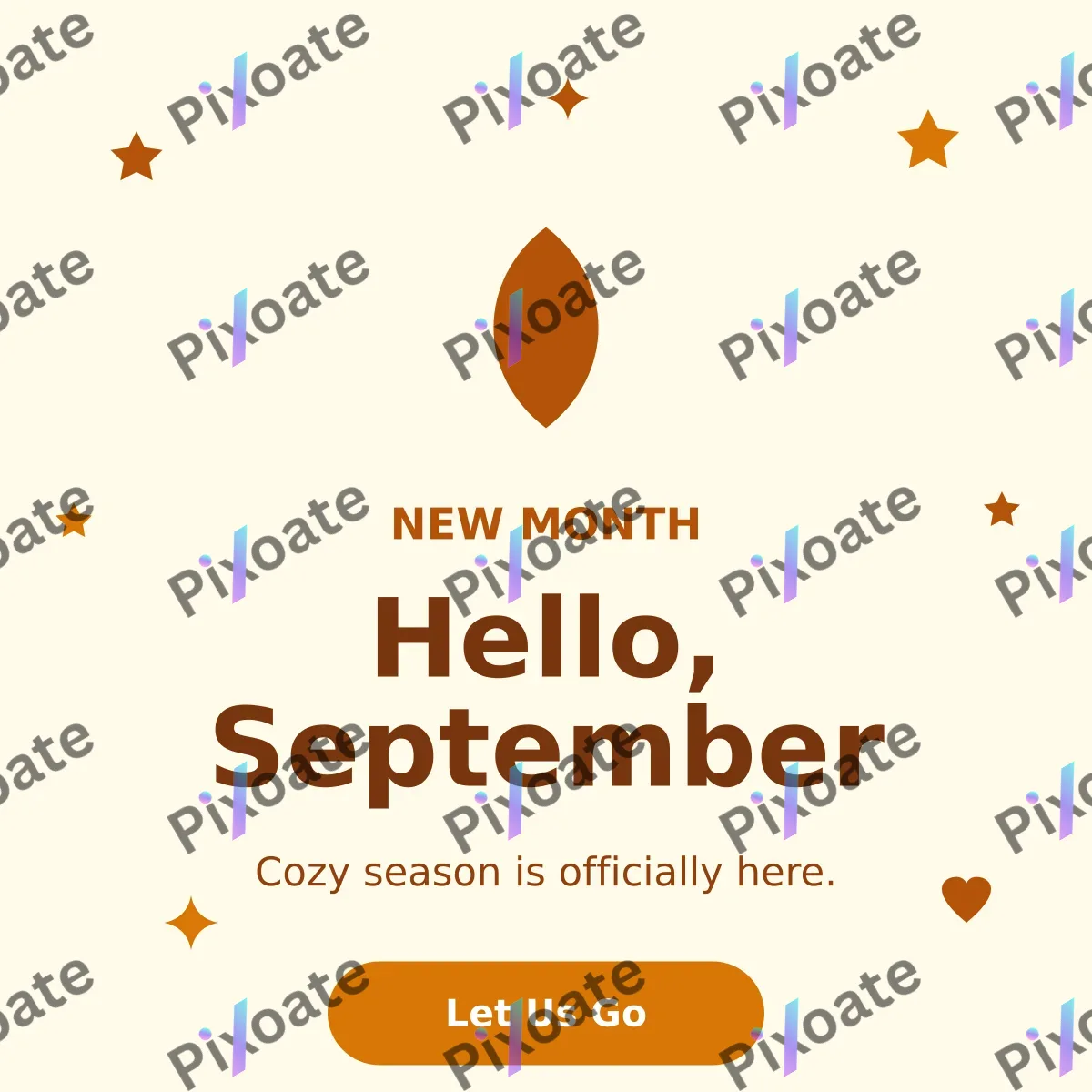 Hello September Hello September — editable white social media template, instagram post