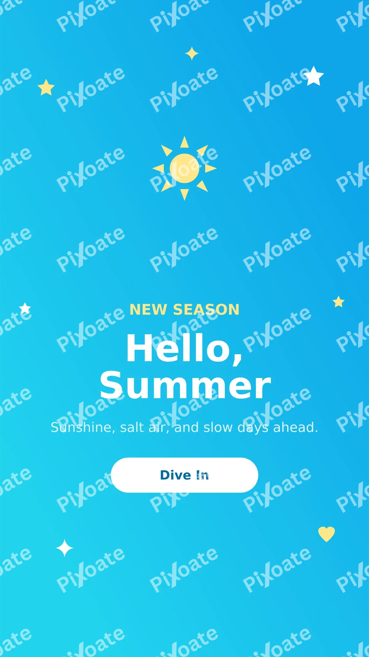 Hello Summer Hello Summer — editable blue social media template, story / reel