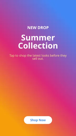 Instagram Story — editable blue social media template, story / reel