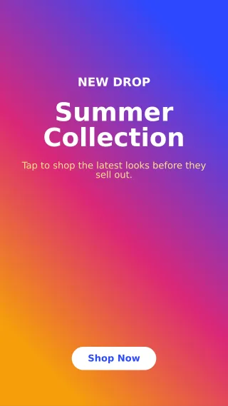 Instagram Story — editable blue social media template, story / reel