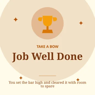 Job Well Done — editable white social media template, instagram post