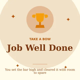 Job Well Done Job Well Done — editable white social media template, instagram post
