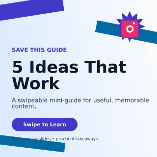 Kinetic Carousel Tips Square Post — editable white social media template, instagram post