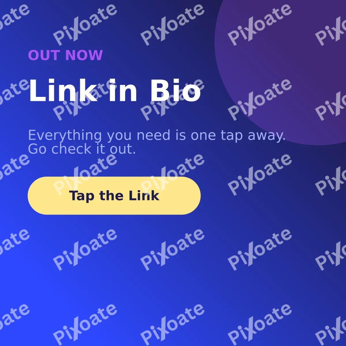 Link in Bio Link in Bio — editable blue social media template, instagram post