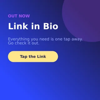 Link in Bio Link in Bio — editable blue social media template, instagram post