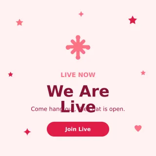 Live Now Live Now — editable white social media template, instagram post