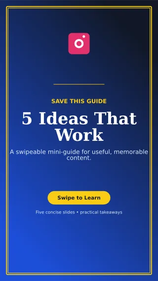 Luxe Carousel Tips Story — editable blue social media template, story / reel