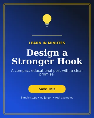 Luxe Mini Tutorial Portrait Post — editable blue social media template, instagram portrait