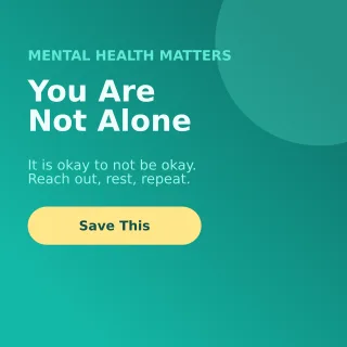 Mental Health Matters — editable teal social media template, instagram post