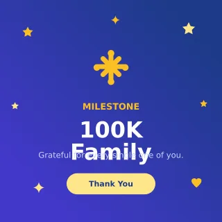 Milestone Followers — editable blue social media template, instagram post