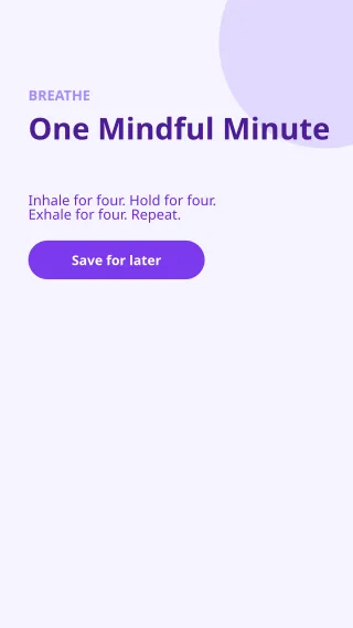 Mindfulness — editable white social media template, story / reel