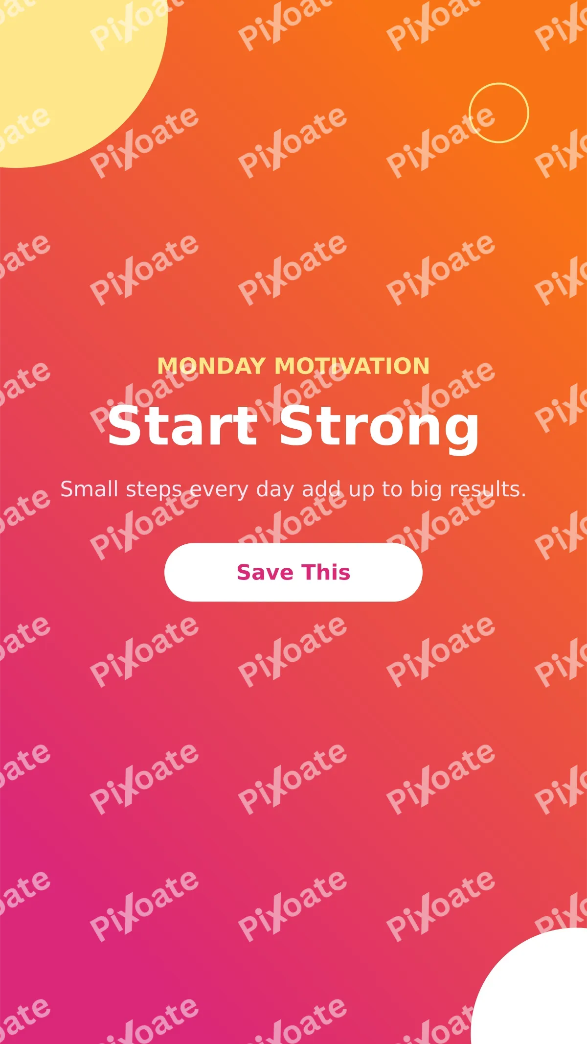 Monday Motivation — editable pink social media template, story / reel