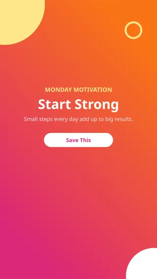 Monday Motivation — editable pink social media template, story / reel